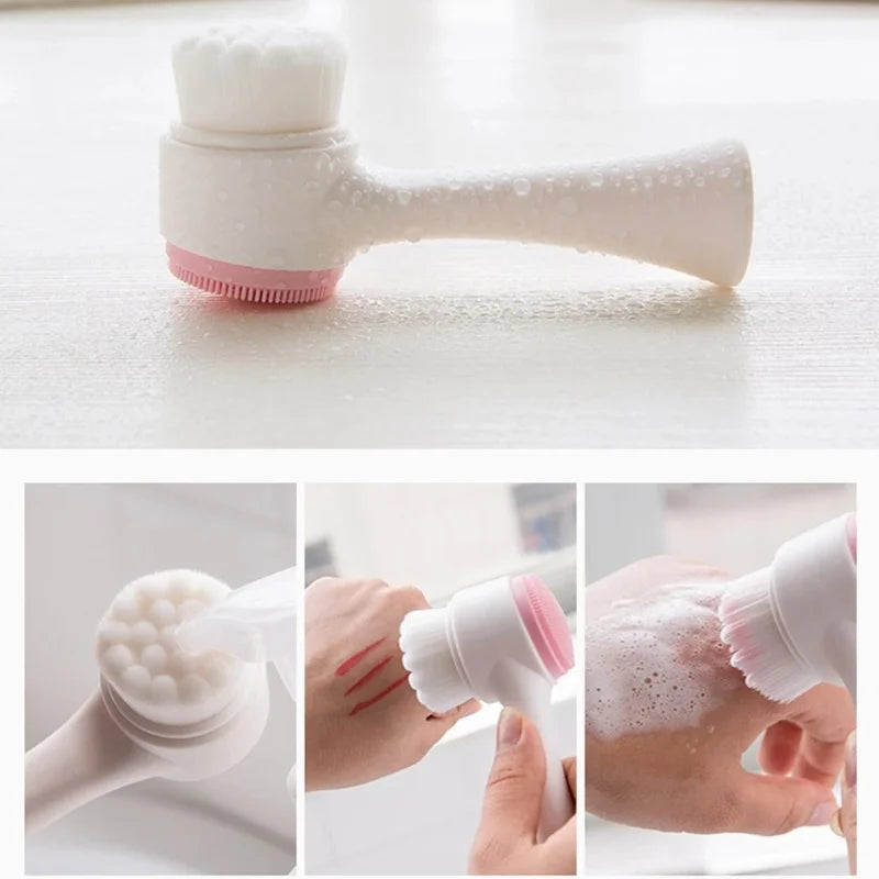 3D Double-Sided Facial Cleansing Brush