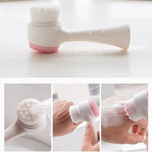 3D Double-Sided Facial Cleansing Brush