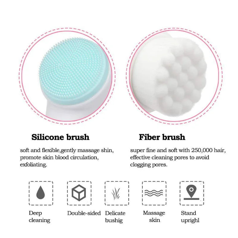 3D Double-Sided Facial Cleansing Brush