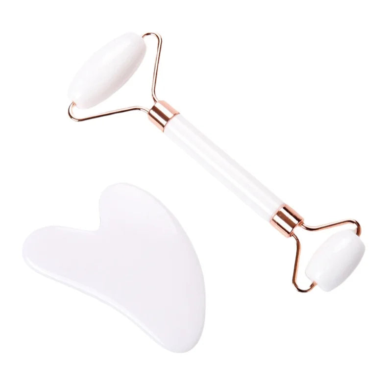 Jade Roller & Gua Sha Facial Massage Set ✨