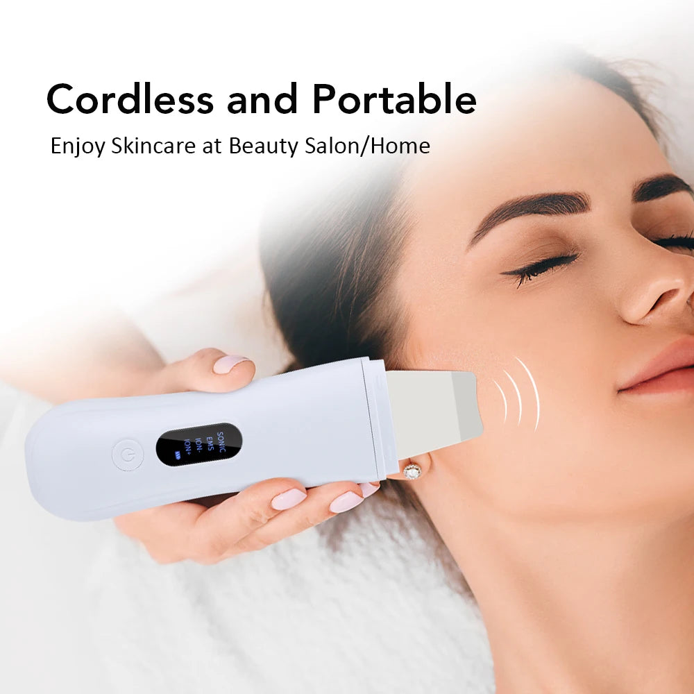 Ultrasonic Skin Scrubber – Deep Cleansing & Facial Care