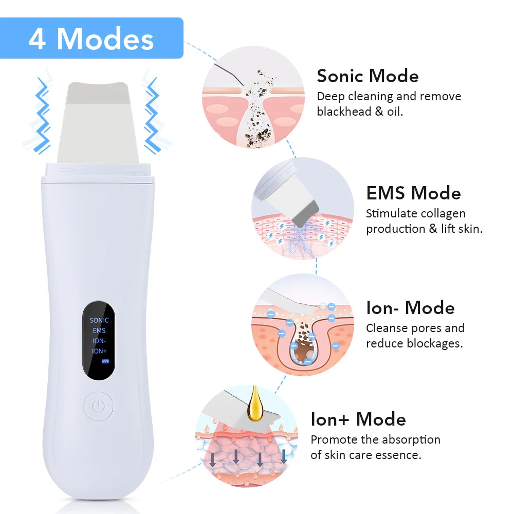Ultrasonic Skin Scrubber – Deep Cleansing & Facial Care
