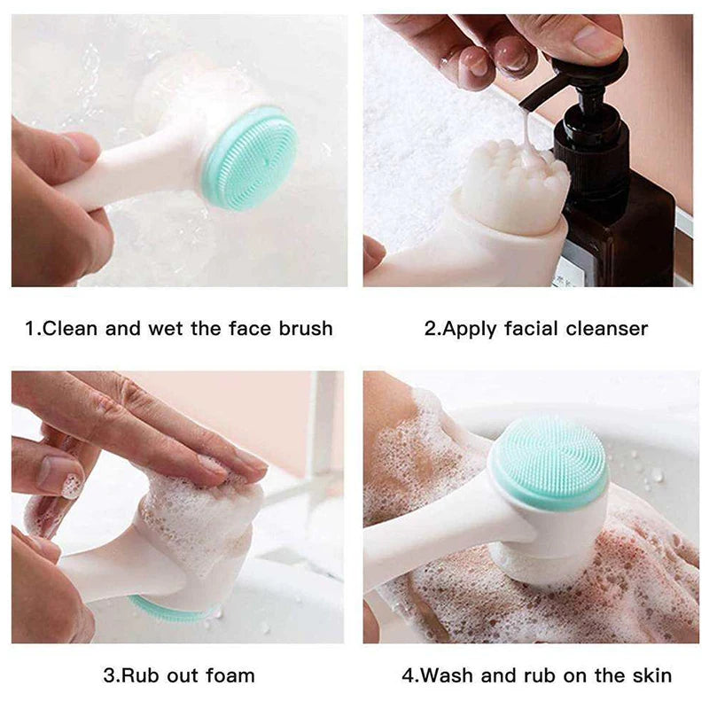 3D Double-Sided Facial Cleansing Brush
