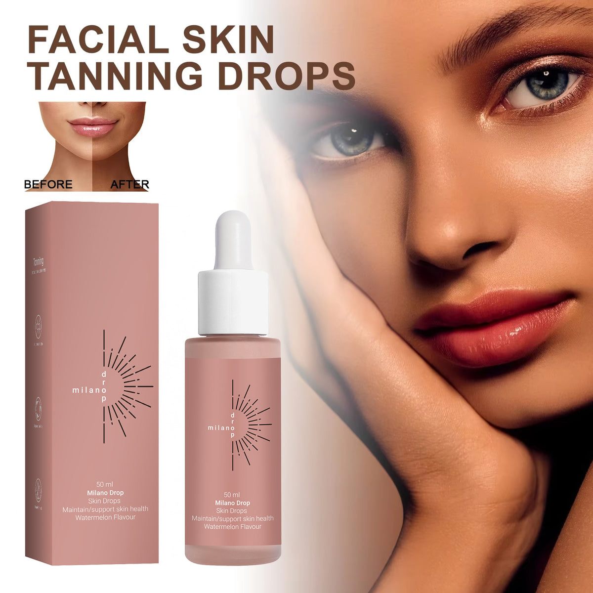 Self-Tanning Face & Body Serum Drops ✨